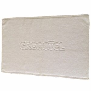 Single-Color Bath Mat with Jacquard Logo - Terry Tex