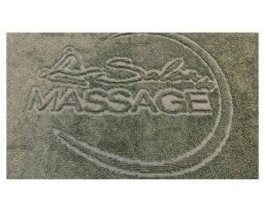 Single-Color Spa Towel with Jacquard Logo - Terry Tex