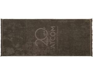 Monochrome Pool-Beach Towel with Jacquard Logo (1034) - Terry Tex