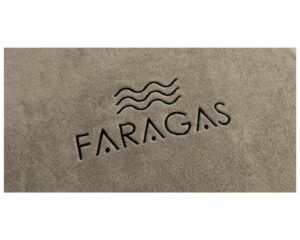 Monochrome Pool-Beach Towel with Embroidered Logo (1027) - Terry Tex