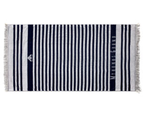 Πετσέτα πισίνας-θαλάσσης δίχρωμη με ενδοϋφασμένο λογότυπο (1049) - Terry Tex