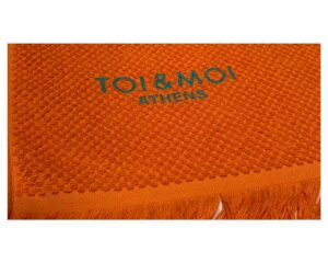 Monochrome Pool-Beach Towel with Embroidered Logo (1031) - Terry Tex