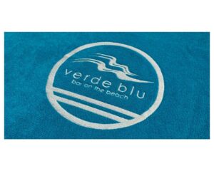 Πετσέτα πισίνας-θαλάσσης μονόχρωμη με κεντημένο λογότυπο (1014) - Terry Tex