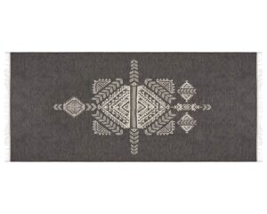 Two-Tone Pareo Towel with Jacquard Logo (2034) - Terry Tex