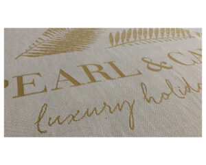 Two-Tone Pareo Towel with Jacquard Logo (2033) - Terry Tex